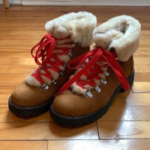 J. Crew shearling booties